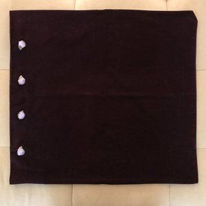 Nicole Miller New York Dark Purple Velvet Pillow Sham with Rosettes